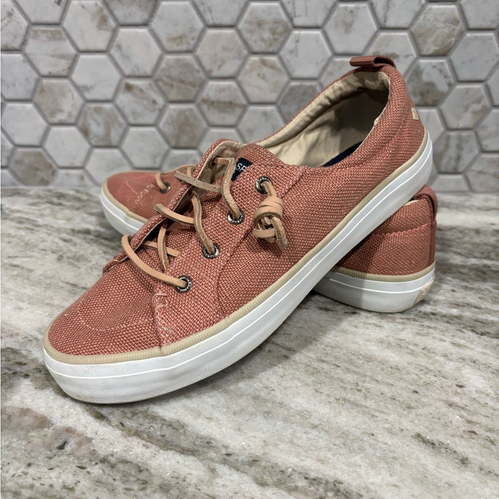 Sperry Canvas Rose Gold Sneakers